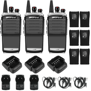 Handy Baofeng KS-305 Profesional Kit x3 5w Hasta 10km + 6 Baterías y 3 Manos Libres
