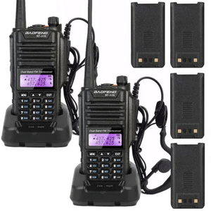 Handy Baofeng A-58 Kit x2 Bi-Banda 5w 128CH Hasta 12km + 4 Baterías y 2 Manos Libres