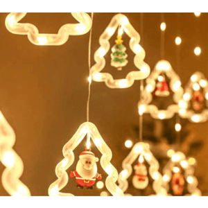 Cortina de luz arbolito de navidad