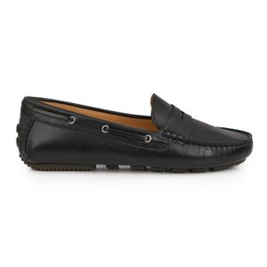 MOCASIN OMBU NEGRO CASUAL MUJER CUERO ZAPATO