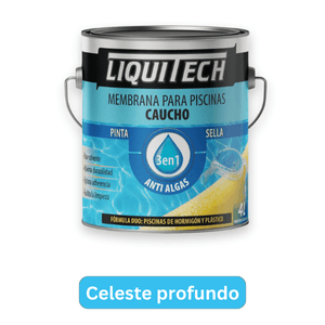 Membrana para piscinas caucho base solvente Liquitech 4 lts