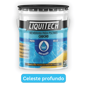 Membrana para piscinas caucho base solvente Liquitech 20 lts