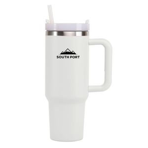 Vaso Termico Blanco 1200Ml Gadnic con Manija y Sorbete