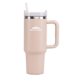 Vaso Térmico Rosa 1200Ml Gadnic con Manija y Sorbete