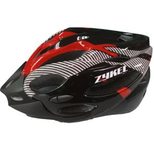 Casco Bicicleta Rojo Zykel Con Visera Regulación Ventilaciones