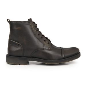 BORCEGO GERMAIN NEGRO BOTA HOMBRE CUERO ACORDONADO