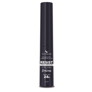 Delineador Líquido Vogue Resist 4 Ml Larga Duración Color Negro Efecto Mate