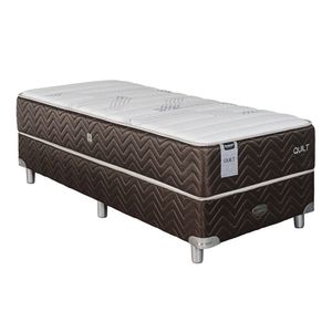 Sommier y Colchón Resortes Springwall Quilt Refuerzo Lumbar