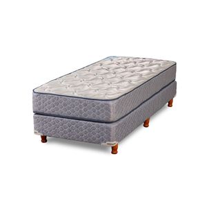 Conjunto Sommier Colchon Suavegom Merit 190x100x23 1 Plaza 1/2 Espuma Alta Densidad