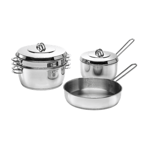 Bateria De Cocina Gamuza Master Ware Multicoccion Triple Fondo