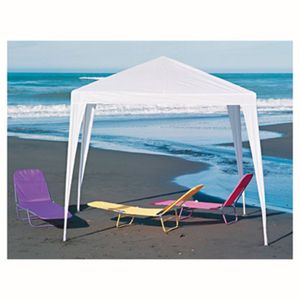 Gazebo de polietileno blanco con base Just Home Collection