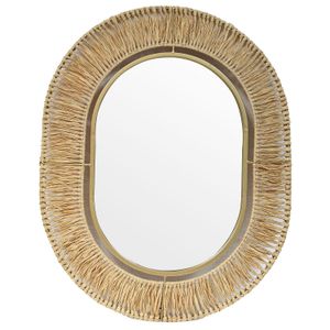 Espejo ovalado 63 x 80 cm beige Homy