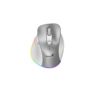 Mouse Genius Ergo 9000S Pro 2.4GHZ Bluetooth Plata