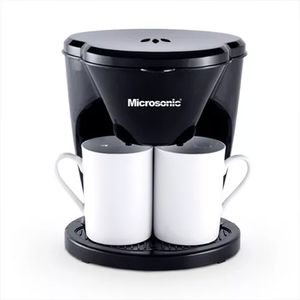 Cafetera Eléctrica Microsonic Doble Goteo 2 Tazas De Regalo