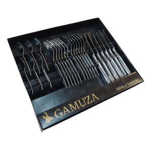 Set De Cubiertos 24 Piezas Gamuza Coliseum Acero Inoxidable 18/10