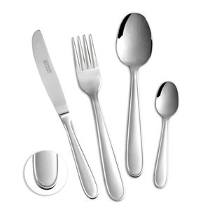 Set De Cubiertos 24 Piezas Gamuza Ejecutiva Cuchillo Monoblock