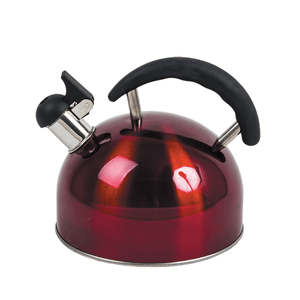 Pava Silbadora 2.5 Litros Sin Tapa Acero Inoxidable Roja