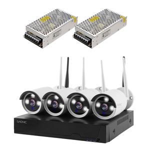 Kit x 4 Cámaras de Seguridad Sx24 Interior Exterior NVR +1TB + 1 Fuente Switching 12v a 10a