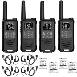 Kit de 4 Mini Walkie Talkie Gadnic Bidireccional de Largo Alcance