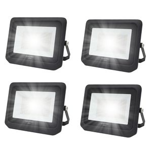 Kit x 4 Reflectores Led Blanco 100W Exteriores Alta Potencia 6500k