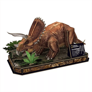 Puzzle 3d Cubic Fun Triceratops National Geographic Wabro 67348
