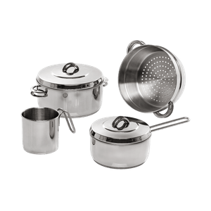 Set Bateria De Cocina Gamuza Master Ware Joven Acero Inoxidable