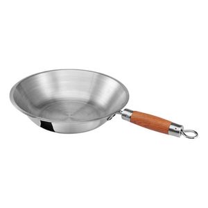 Wok Acero Inoxidable 30cm Profesional Induccion Mango Madera