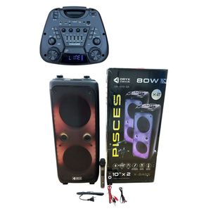 PARLANTE TORRE BLUETOOTH 2 X 1O" LUZ LED RGB MOD PISCES