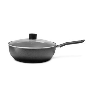 Wok c/ Tapa 24 cm Negro Brinox 7190/466