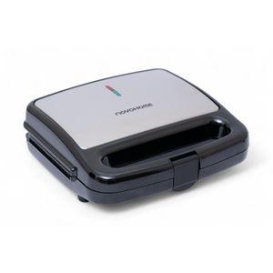 Sandwichera Novohome SM400 Tapa de Acero Inox. Antiadherente