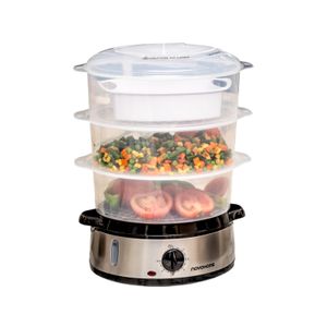 Vaporera Novohome Vp300 3 Recipientes 9 L 800 W Temporizador