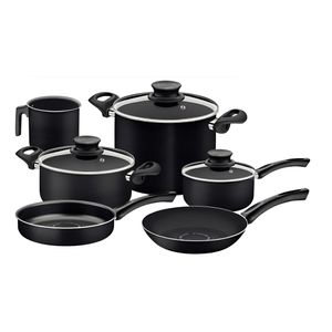 Batería de Cocina Tramontina Paris 9 Pzs Antiadherente Negro