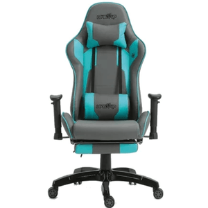SILLON GAMER LEVEL UP C-APOYA PIES VERDE-GRIS APOLO