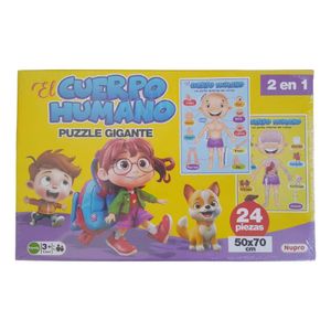 Puzzle Cuerpo Humano 2 En 1 24 Piezas 2255 Nupro