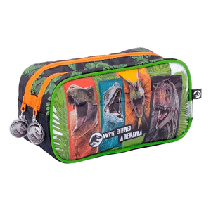 Cartuchera Portalapiz Jurassic New Era 2 Cierres Wabro 11537