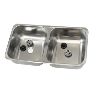 Pileta Bacha Cocina Doble Acero Inox. 70x37x18 Cm DH70/18