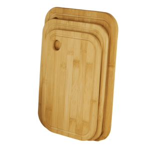 Set x 3 Tablas Cocina Picar Cortar Servir de Bambu