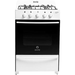 Cocina Gas Envasado ESCORIAL MASTER CLASSIC 4 Hornallas 56 CM Blanca