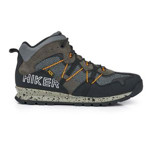 ZAPATILLA HUNGABEE GRIS BOTITA HOMBRE CUERO ZAPATO