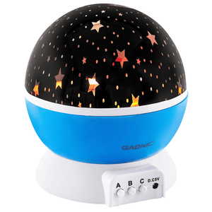 Velador Azul Gadnic Star3 Proyector de Estrellas Led Giratorio 3 RGB  Luz Cálida 8 Modos