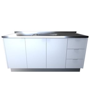 Bajo Mesada 1.60 Mts 3 Puertas 3 Cajones Linea Elle Tables Cod: 82103 Everest