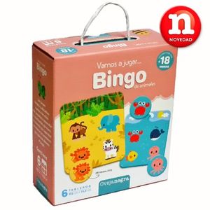 Juego - Vamos a jugar… BINGO animales (24 fichas. 6 tableros) - Juguete