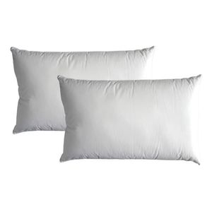 2 Almohada De Plumas Duvet 50 X 90 Cm Pierre Cardin Tela 100% Algodon 244 Hilos