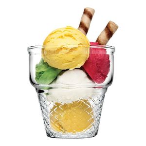 Compotera Vaso Vidrio X 4 Postre Helado MiniCornet