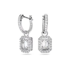 Pendientes Swarovski Millenia Talla octogonal Blancos con Baño de rodio