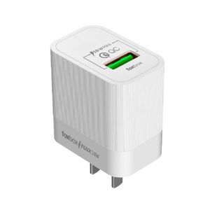 Cargador de Pared Foxbox Flux 18W Qc Blanco con Cable Prism Type C