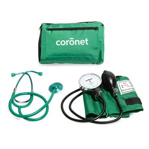 Tensiómetro Aneroide Superior C/ Estetoscopio Coronet Verde
