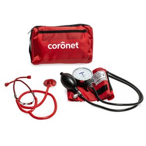 Tensiómetro Aneroide Superior C/ Estetoscopio Coronet Rojo