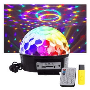 Bola Esfera Magica Led Rgb Audioritmica Giratoria Bolichera