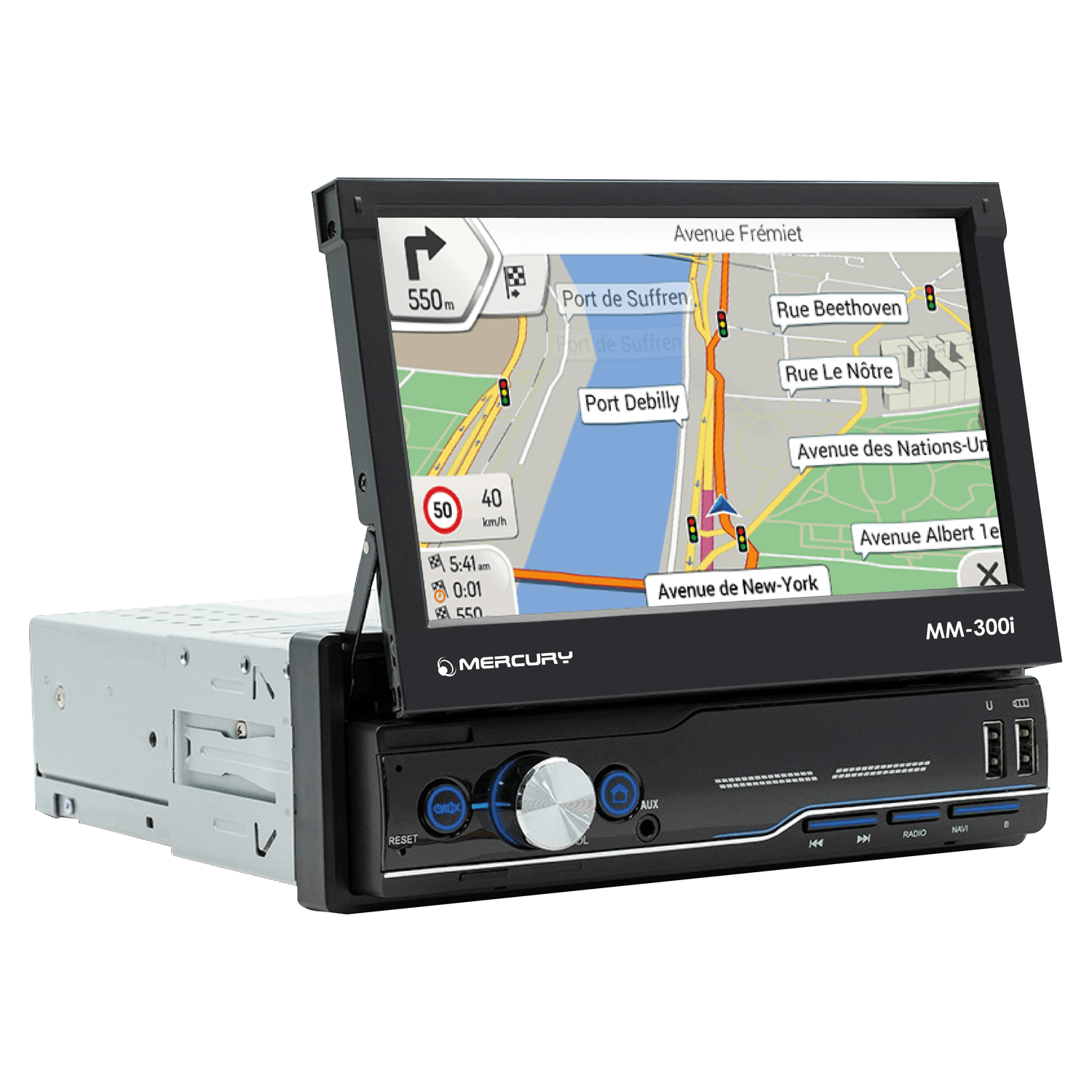 CAMECHO Carplay Autoradio 1 Din avec Écran Tactile de 5,1 Pouces Android Auto Bluetooth Mains